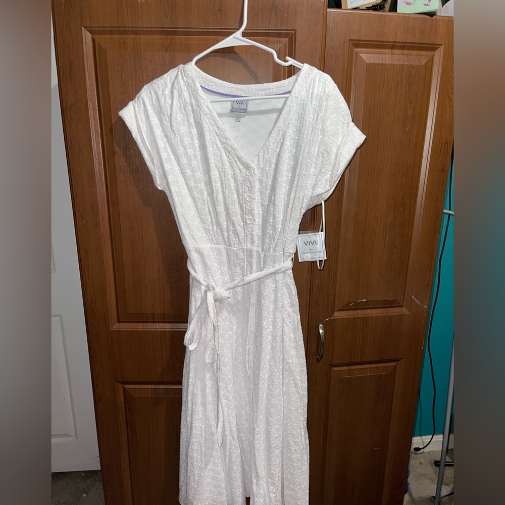 Midi white dress (Viví)